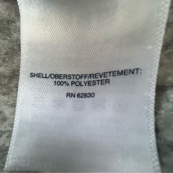 Lands End Motto Knit Fleece Oatmeal Tweed Asymmetrical Zip Jacket Blazer Coat - Picture 13 of 16